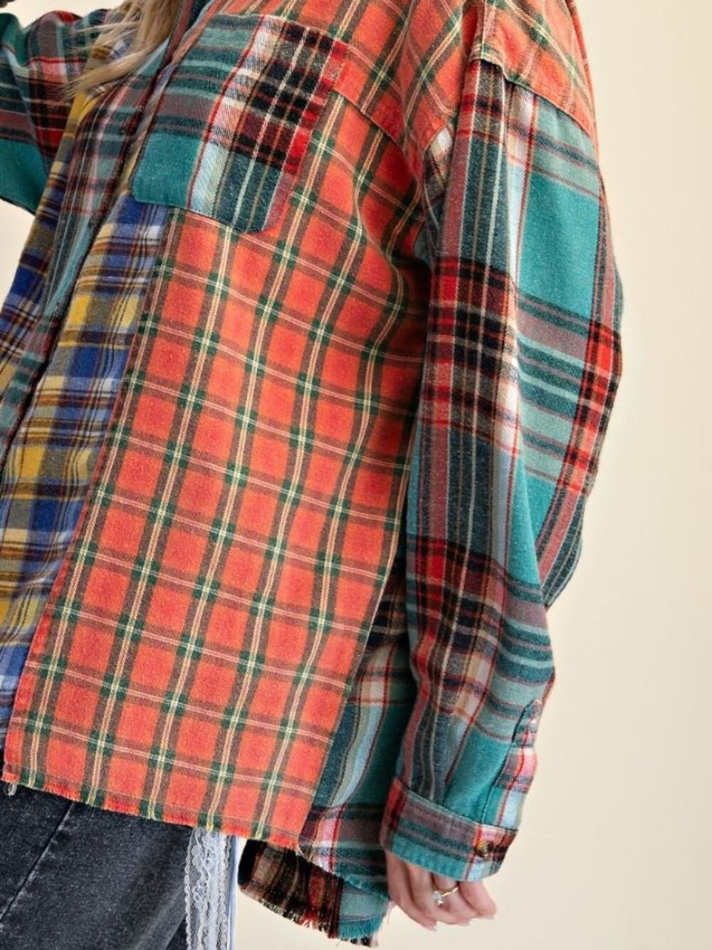 NWT Super Soft Easel Mixed Button Down Shirt - Picture 11 of 16